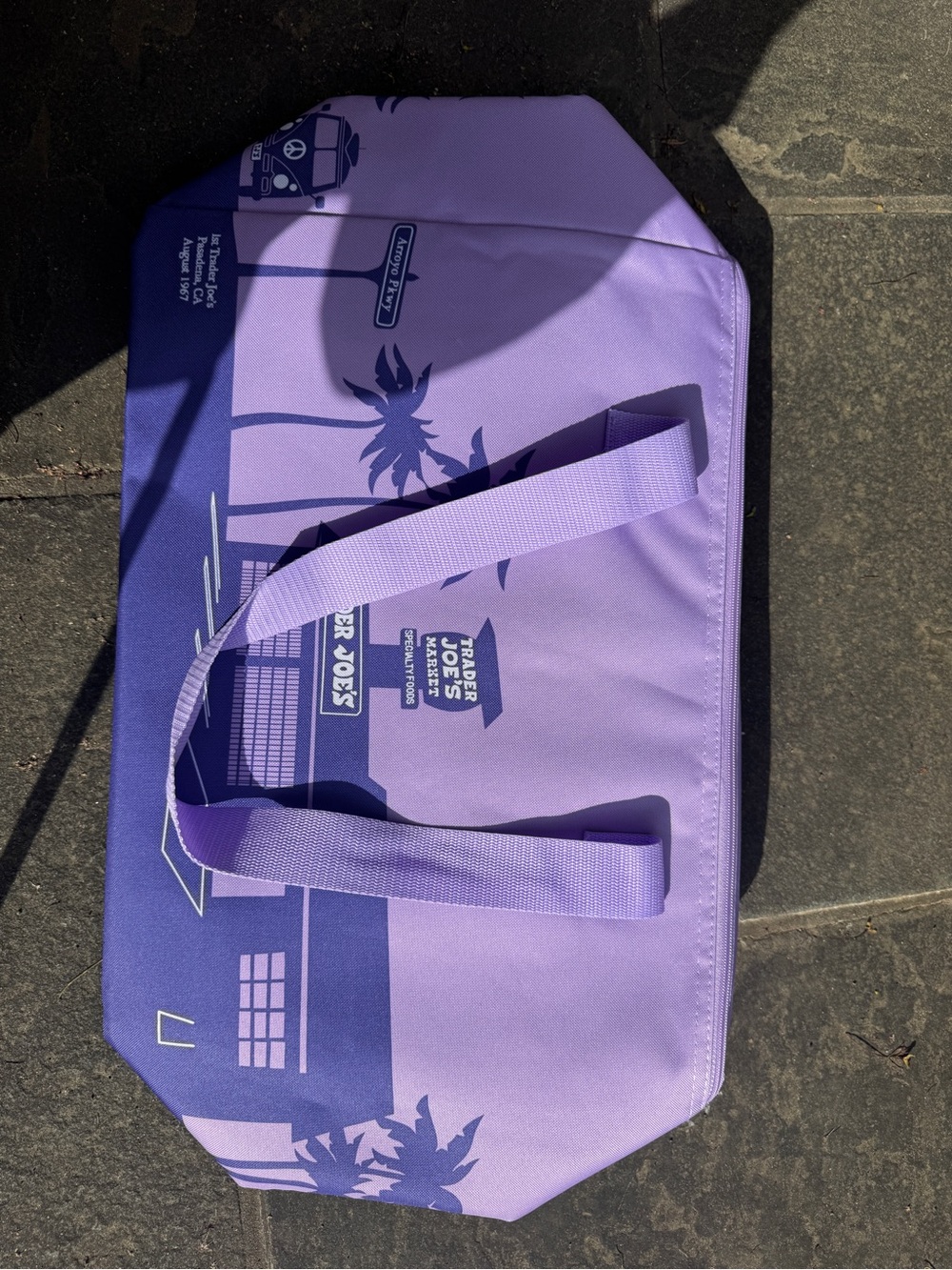 Brand new w/o tags Trader Joe’s light Purple Insulated Larger cooler Tote Bag